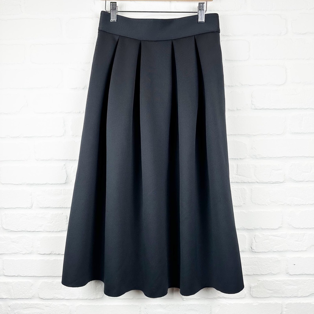 ASOS Black Midi Pleated Skirt